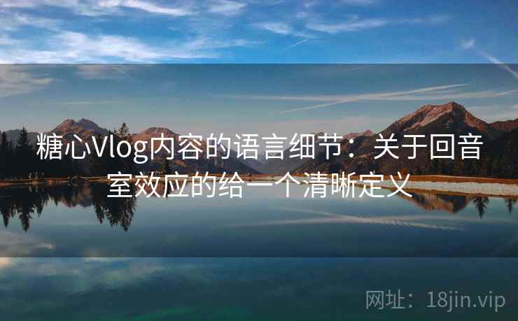 糖心Vlog内容的语言细节：关于回音室效应的给一个清晰定义